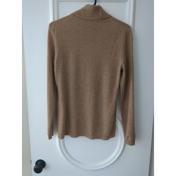 Charter Club Cashmere Luxury Camel Turtleneck Sweater Size Med - Picture 3 of 13